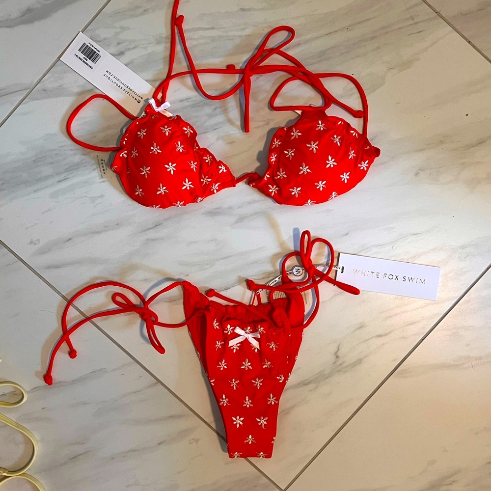NWT white fox bikini